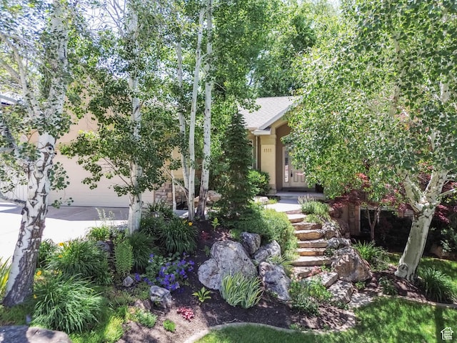 1111 E Bench View Dr, Ogden, UT 84404 - view of yard with french doors
