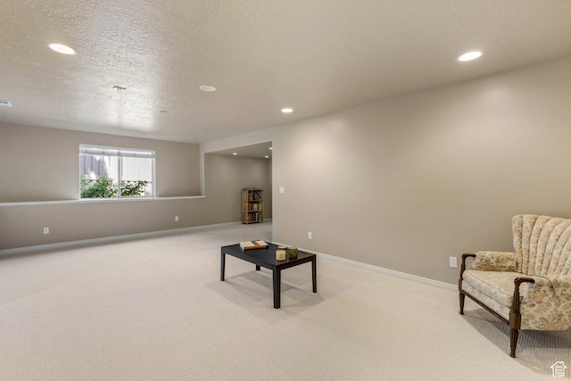 1111 E Bench View Dr, Ogden, UT 84404 - unfurnished room featuring light carpet, recessed lighting, baseboards, and a textured ceiling