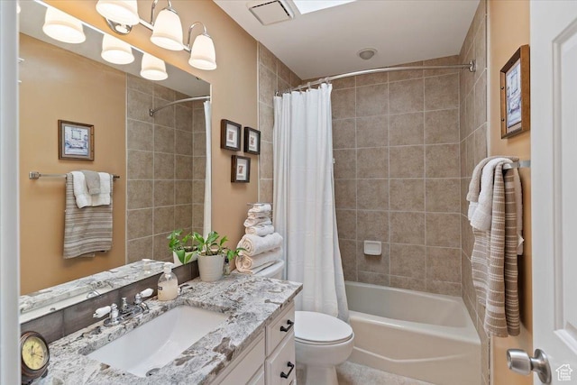 3272 N 175 W, North Ogden, UT 84414 - bathroom with vanity, shower / bath combination with curtain, and toilet