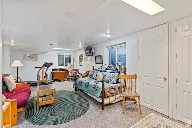 3272 N 175 W, North Ogden, UT 84414 - living room featuring a textured ceiling and carpet floors