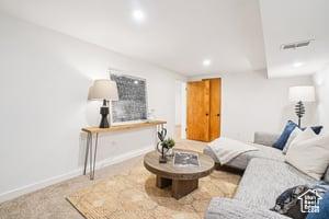 3525 E Ceres Dr S, Millcreek, UT 84124 - living room featuring recessed lighting and baseboards