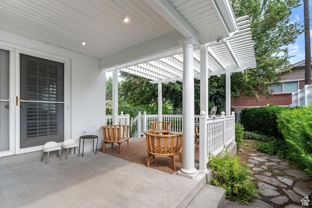 2201 E Gregson Ave, Salt Lake City, UT 84109 - view of patio with a pergola