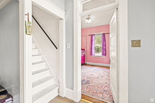 299 N 100 E, Salina, UT 84654 - staircase featuring wood finished floors and baseboards