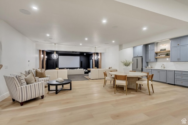 423 S 150 E, Mapleton, UT 84664 - living room with light wood finished floors and recessed lighting