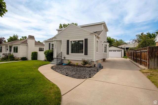 1779 E Ramona Ave S, Salt Lake City, UT 84108 - view of front of property with a detached garage, an outbuilding, and entry steps