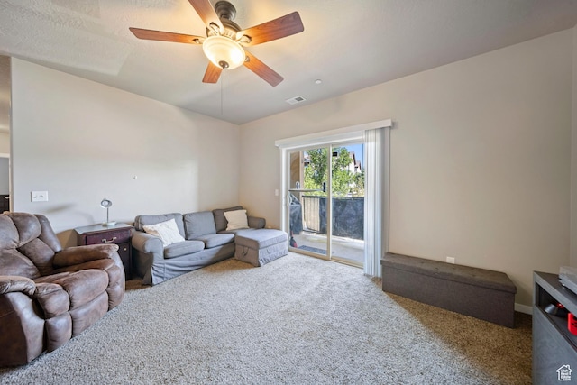 107 E Jordan Blvd Unit 506, Saratoga Springs, UT 84045 - carpeted living area featuring ceiling fan