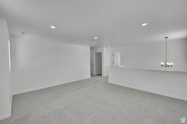 1972 E Burger St Unit 1236, Lake Point, UT 84074 - unfurnished room featuring carpet floors, baseboards, recessed lighting, and a chandelier