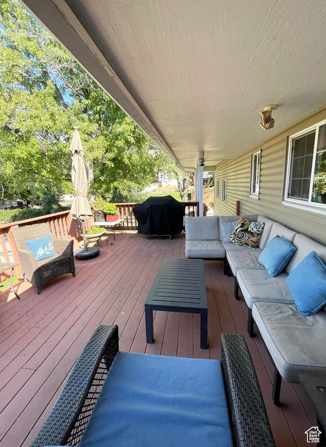 975 S Canyon Breeze E, Draper, UT 84020 - deck featuring an outdoor living space