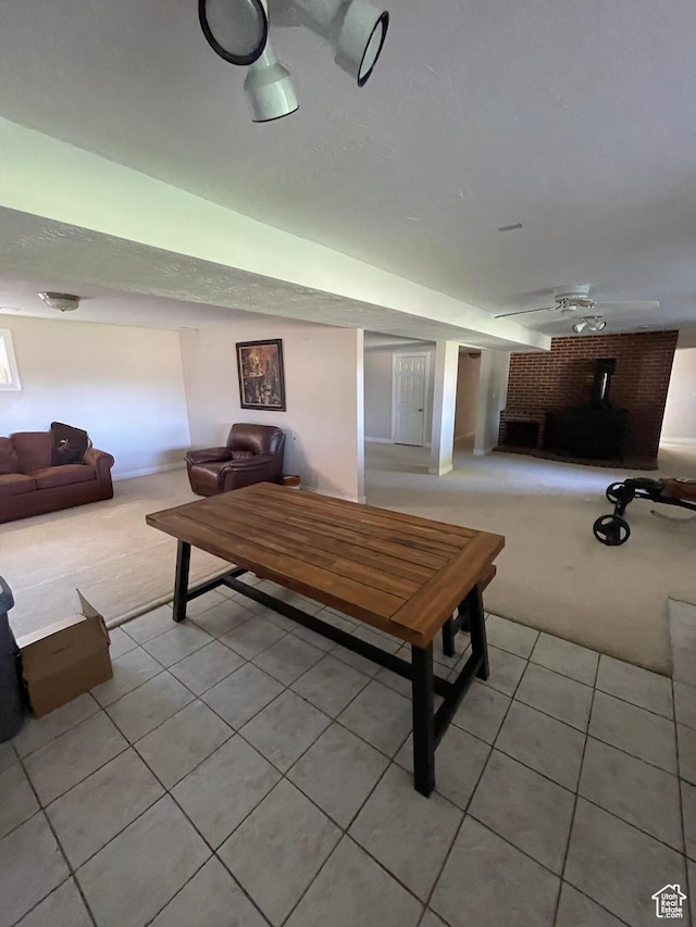975 S Canyon Breeze E, Draper, UT 84020 - living area featuring light carpet and light tile patterned floors