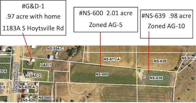 1183 S Hoytsville Rd Unit A, Hoytsville, UT 84017 - aerial view of property's location with property boundaries highlighted