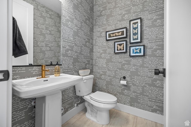 3164 N 3500 W, Plain City, UT 84404 - bathroom featuring toilet and wood finished floors