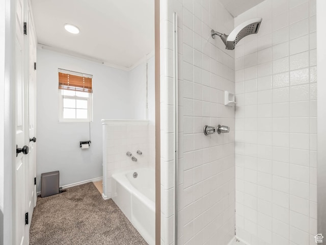 167 N 750 E, Orem, UT 84097 - full bathroom with a tile shower, a bath, and baseboards