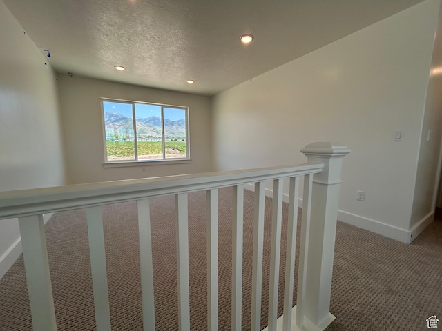 572 N 600 W, Smithfield, UT 84335 - corridor featuring carpet, recessed lighting, baseboards, an upstairs landing, and a textured ceiling