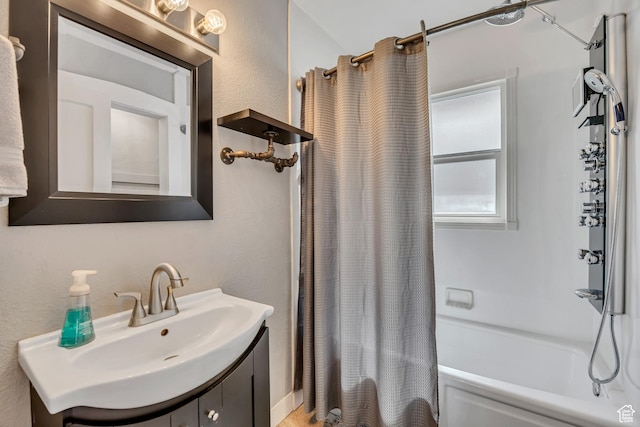 763 E Spring View Dr, Millcreek, UT 84106 - bathroom with shower / bath combo and vanity