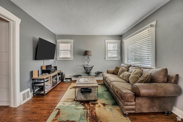763 E Spring View Dr, Millcreek, UT 84106 - living room featuring wood finished floors, a textured ceiling, and healthy amount of natural light