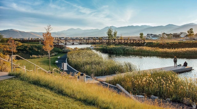 6648 W 11800 S, South Jordan, UT 84009 - view of community featuring a water and mountain view and a dock