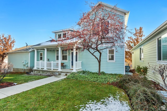 11569 S Oakmond Rd, South Jordan, UT 84009 - view of front of home featuring covered porch and a front yard