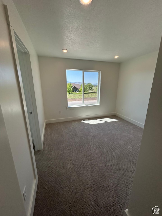 554 N 800 W, Smithfield, UT 84335 - empty room with carpet flooring, baseboards, recessed lighting, and a textured ceiling