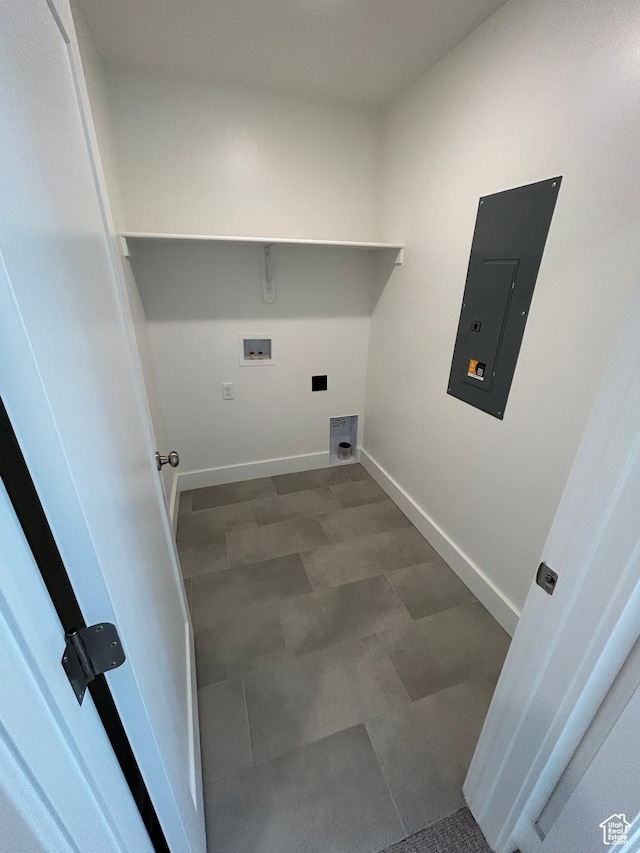 554 N 800 W, Smithfield, UT 84335 - washroom featuring electric panel, hookup for a washing machine, and baseboards