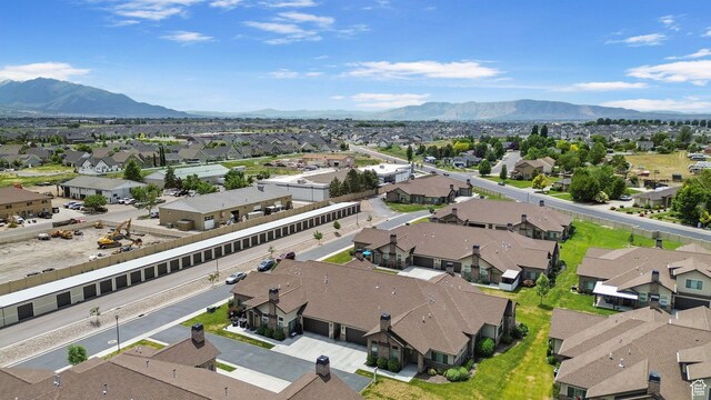 1736 W 300 S Unit D, Mapleton, UT 84664 - aerial perspective of suburban area featuring a mountainous background