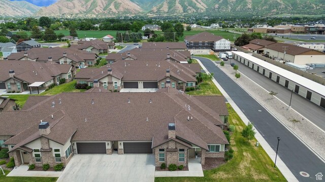 1736 W 300 S Unit D, Mapleton, UT 84664 - aerial perspective of suburban area featuring a mountainous background