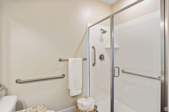 1736 W 300 S Unit D, Mapleton, UT 84664 - bathroom with toilet and a shower stall