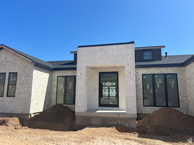 1293 W Caribou Ct, Pleasant View, UT 84414 - rear view of house with stone siding