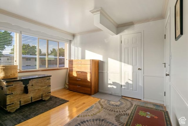 1132 E 2700 S Unit E36, Millcreek, UT 84106 - bedroom featuring ornamental molding and light wood-type flooring