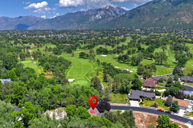 12144 S Mountain Shadow Rd, Sandy, UT 84092 - aerial view of residential area featuring a mountain backdrop and a golf club