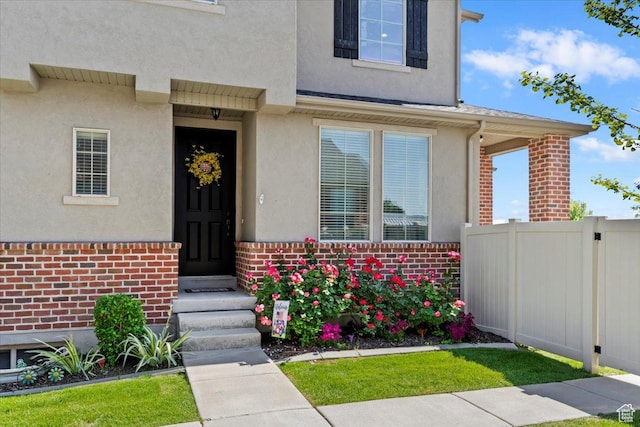 160 S 2875 W, West Point, UT 84015 - property entrance with brick siding and stucco siding