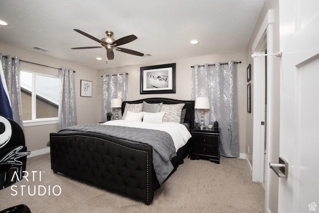 3516 N Willy Way, Eagle Mountain, UT 84005 - carpeted bedroom with baseboards, recessed lighting, and ceiling fan