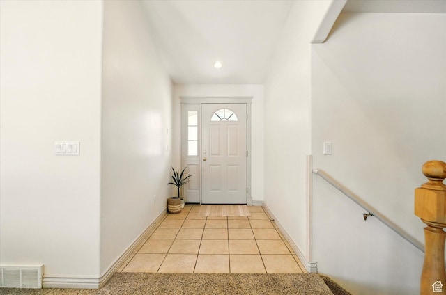 192 S 100 E, Wellsville, UT 84339 - foyer entrance with light tile patterned floors and recessed lighting
