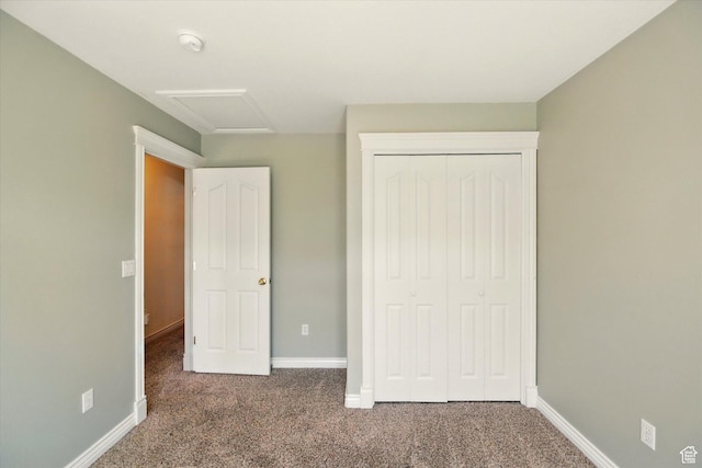 192 S 100 E, Wellsville, UT 84339 - unfurnished bedroom featuring carpet, attic access, and a closet