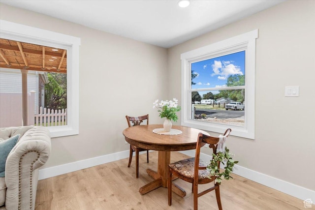 496 N 500 E, Nephi, UT 84648 - dining space with baseboards, light wood-type flooring, and recessed lighting