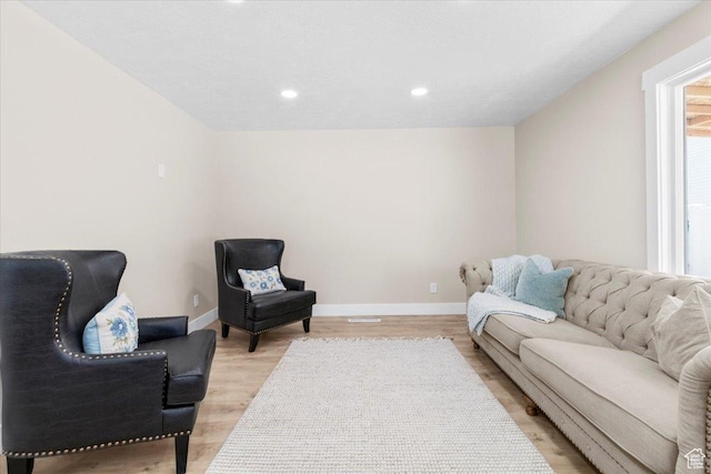 496 N 500 E, Nephi, UT 84648 - living area with baseboards, light wood-type flooring, and recessed lighting