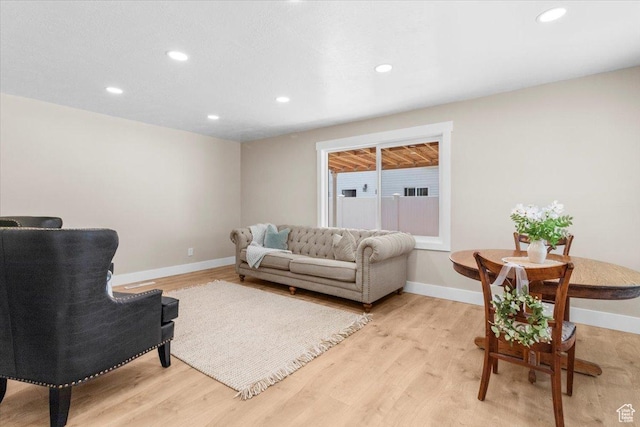 496 N 500 E, Nephi, UT 84648 - living area featuring light wood finished floors, baseboards, and recessed lighting