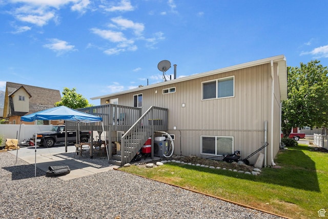 830 W 630 N, Orem, UT 84057 - rear view of property with a patio area, stairs, and a wooden deck