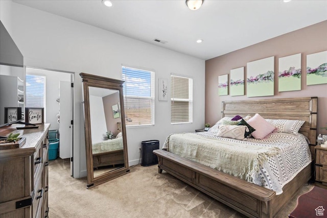 10849 S Lake Run Rd Unit 187, South Jordan, UT 84009 - bedroom with light colored carpet, recessed lighting, and baseboards