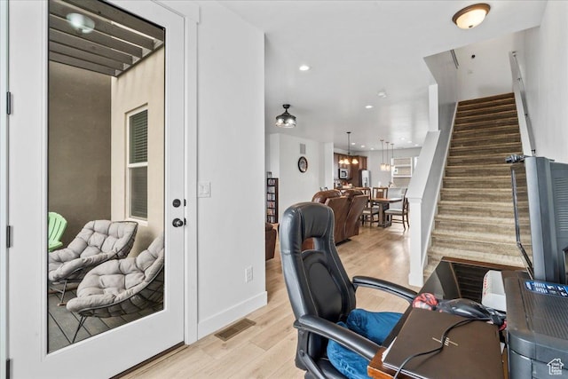 10849 S Lake Run Rd Unit 187, South Jordan, UT 84009 - office with wood finished floors, recessed lighting, and baseboards