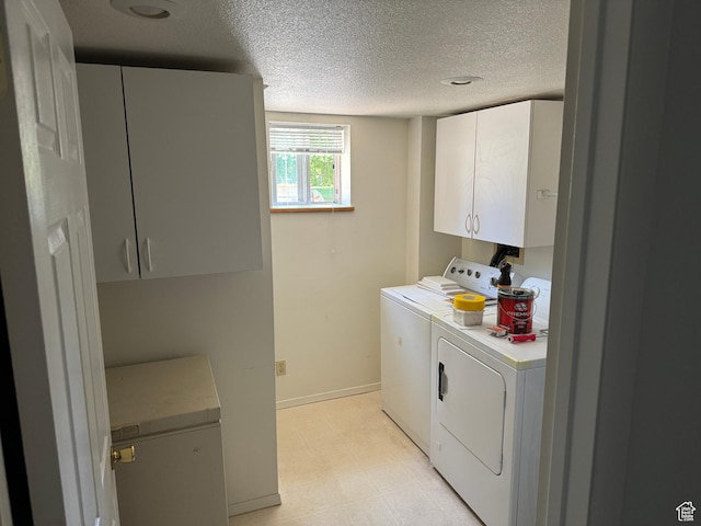 67 S 200 E, Pleasant Grove, UT 84062 - laundry room with independent washer and dryer, cabinet space, a textured ceiling, light floors, and baseboards