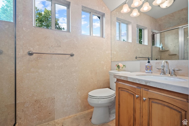 503 W 650 S, Orem, UT 84058 - bathroom featuring a shower with door, plenty of natural light, and vanity