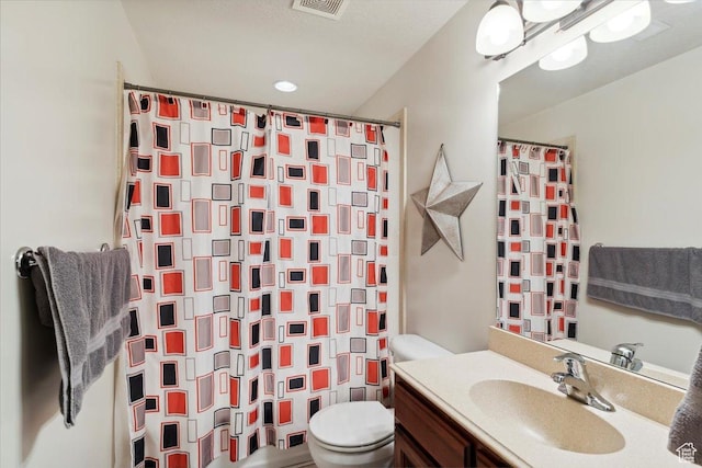 969 S View Crest Ln W, Kaysville, UT 84037 - full bathroom featuring vanity, toilet, and a shower with shower curtain