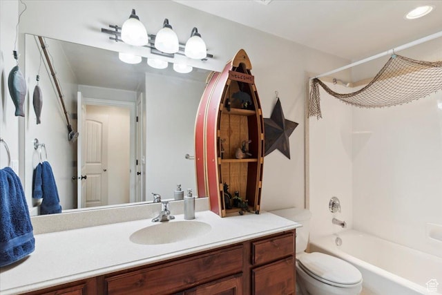969 S View Crest Ln W, Kaysville, UT 84037 - full bathroom featuring vanity,  shower combination, and toilet