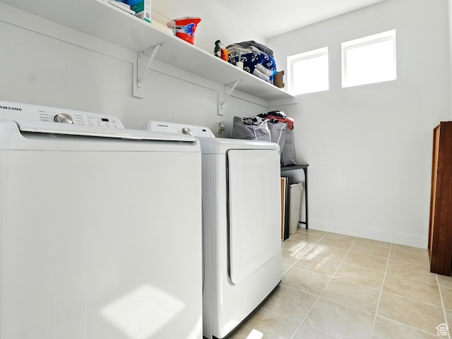 3287 S Boots Way, Syracuse, UT 84075 - washroom featuring washing machine and dryer and light tile patterned flooring