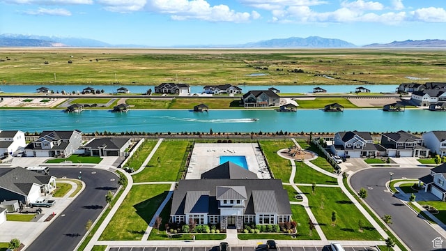 3287 S Boots Way, Syracuse, UT 84075 - drone / aerial view of a water and mountain view