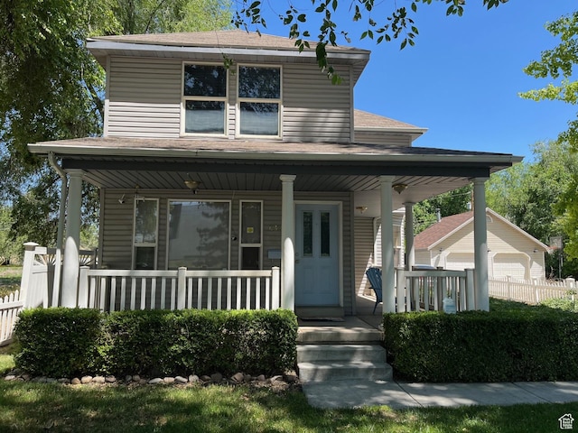 632 W 200 N, Salt Lake City, UT 84116 - view of front of house with covered porch and a shingled roof