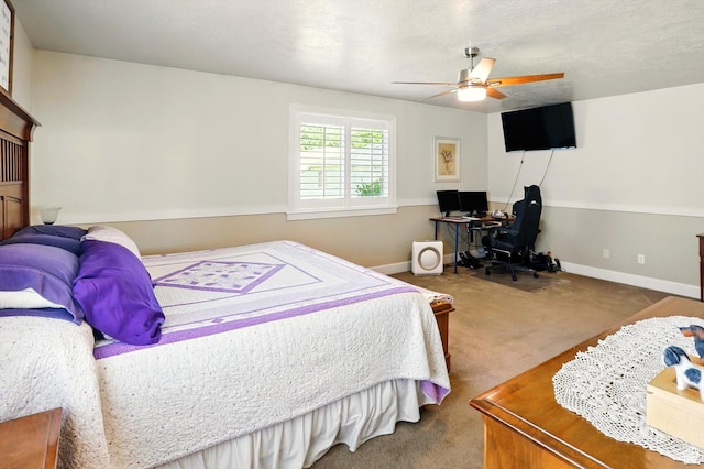 130 S 1500 W, Marriott Slaterville, UT 84404 - carpeted bedroom with an office area, baseboards, and a ceiling fan