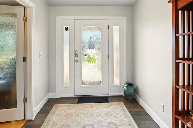 130 S 1500 W, Marriott Slaterville, UT 84404 - entrance foyer with dark wood-style floors, plenty of natural light, and baseboards