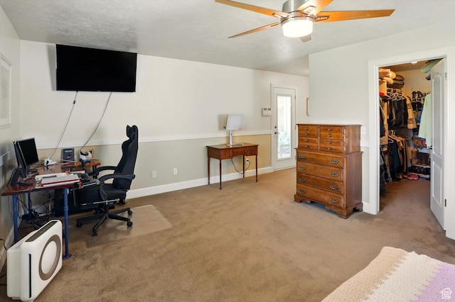 130 S 1500 W, Marriott Slaterville, UT 84404 - office featuring ceiling fan, carpet flooring, and baseboards