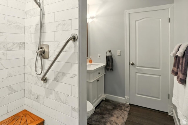 130 S 1500 W, Marriott Slaterville, UT 84404 - full bath with tiled shower, vanity, baseboards, and wood finished floors